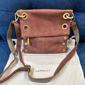 Hammitt Montana Medium reversible Rose Suede EUC HTF